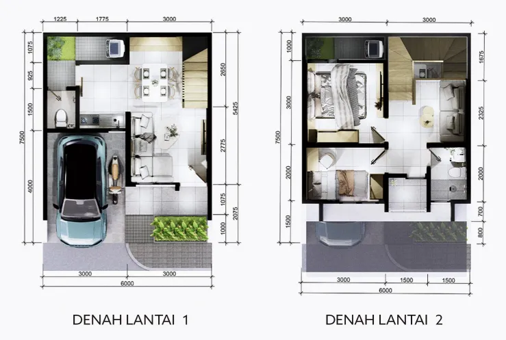 Floor plan for Tipe 45 New