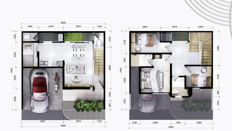 Floor plan for Tipe 60 New